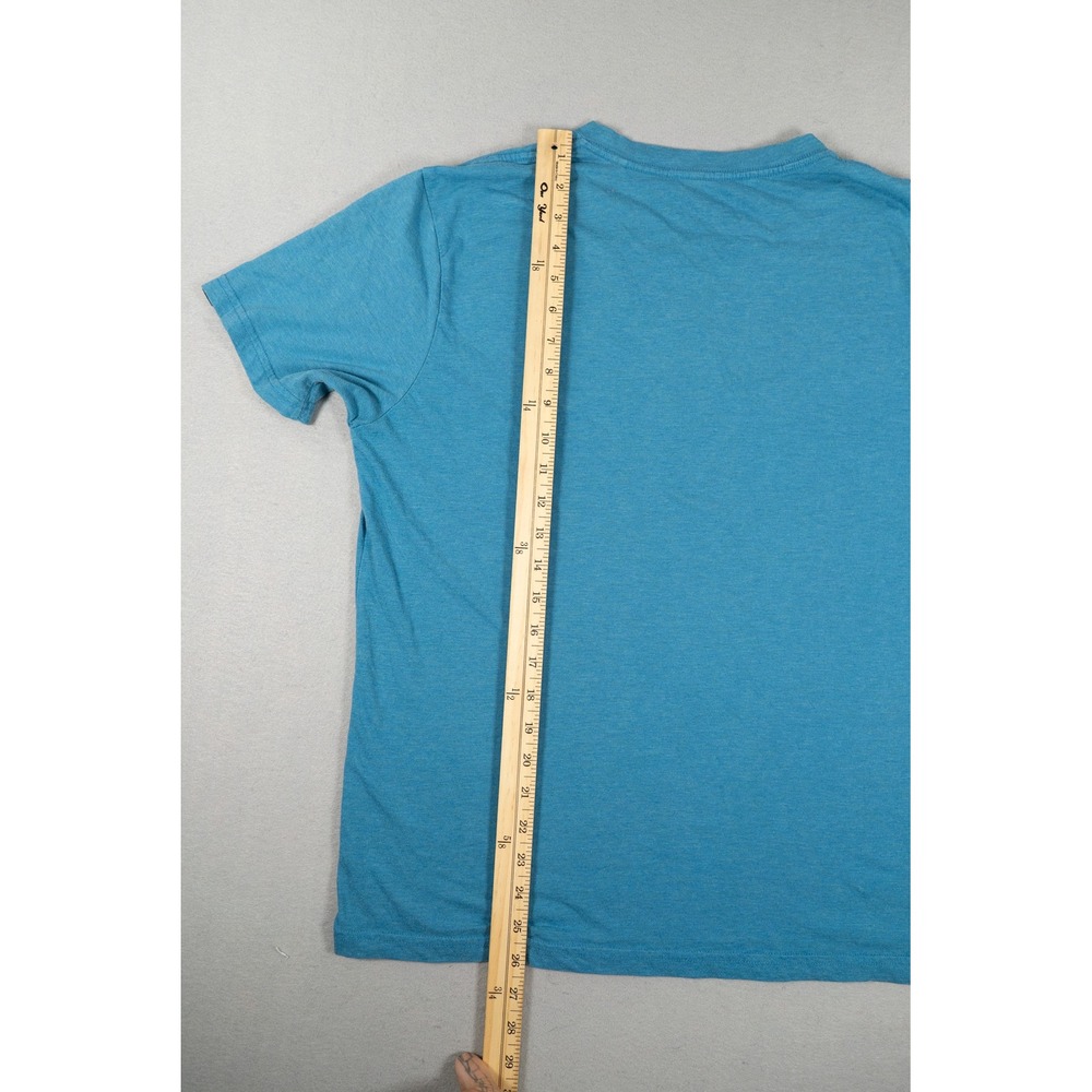 Prana Mens T-Shirt Short Sleeve Crew Neck Heathered Blue Size M Gorpcore - Picture 8 of 9